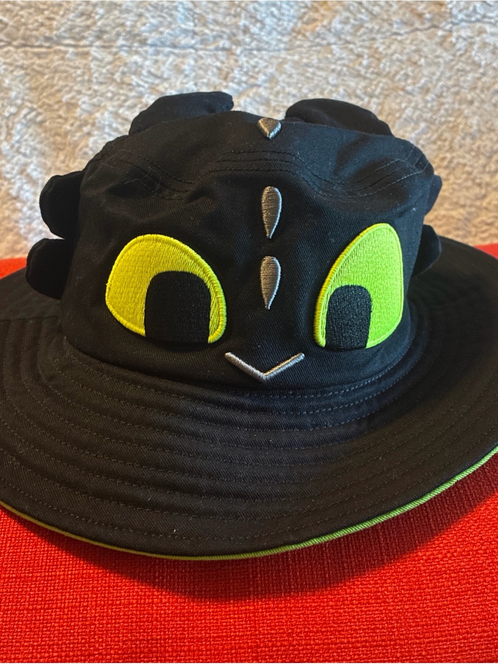 How To Train Your Dragon Universal Studios Toothless Black Bucket Hat  NWOT